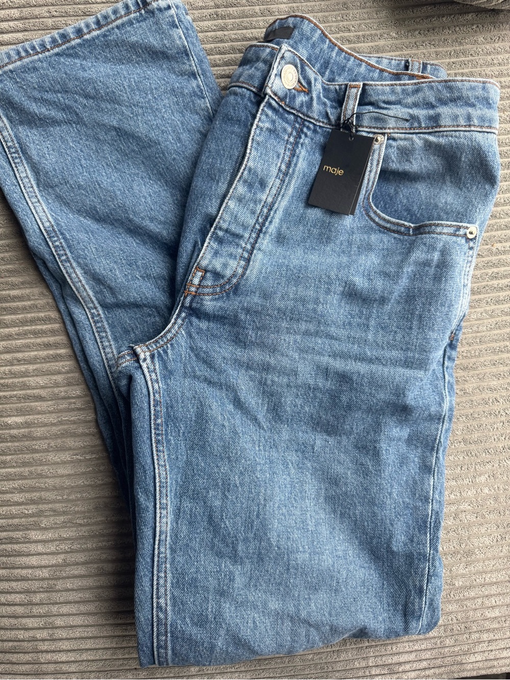Maje size 42 women’s jeans pants Blue Straight Jeans $295